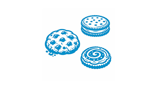 Drei verschiedene Kekse